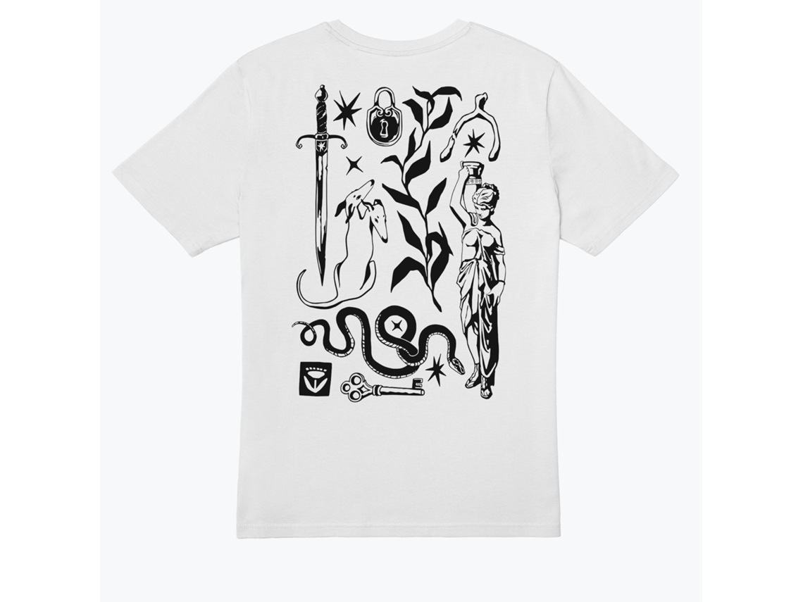 Two Hounds Two Oaks Design White T-shirt--s