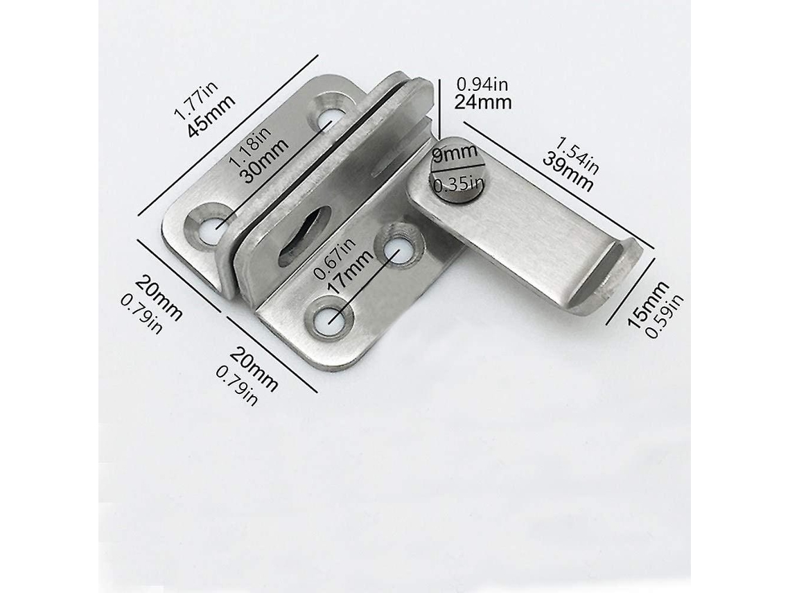 Fechadura De Porta Qin Com Fecho Pequeno Antirroubo, Cadeado De Aço Inoxidável Com Trava De Segurança Db Aquaforge