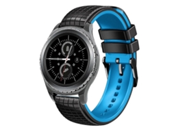 Pulseira De Silicone Bicolor Com Malha De 20 Mm