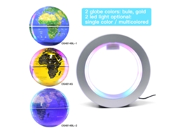 Globo Flutuante Magnético Led 6 Polegadas Giratório Mapa Mundo Decoração Mesa Presente | S/MARCA