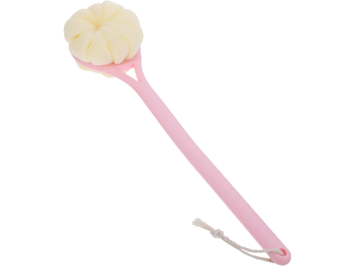 Escova Corporal Hemobllo Com Cabo Longo E Bola Macia, Design Ergonômico Para Esfoliação Prática E Confortável, Rosa