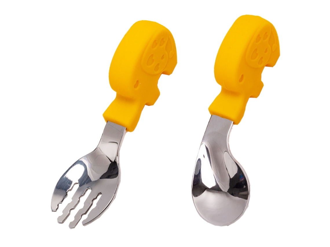 Conjunto de Utensílios para Bebés Colher e Garfo em Aço Inoxidável NEVEANCE