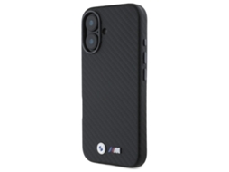 Capa para iPhone 16 BMW Pele Sintética Rígida Preto