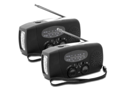 Rádio de Manivela com Carregador Solar, Emergência e Bateria AQUAFORGE