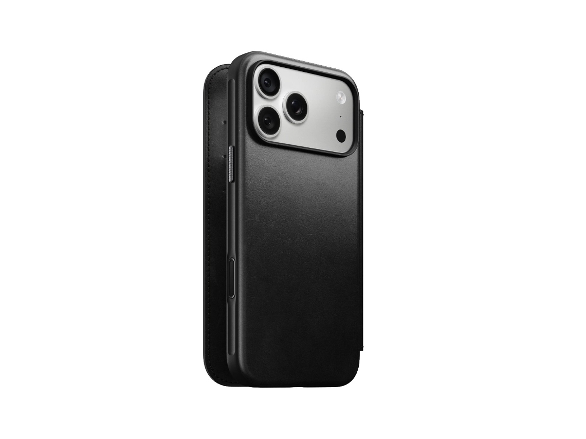 Capa Nomad Flip Cover Couro Horween Iphone 18 Pro Preto