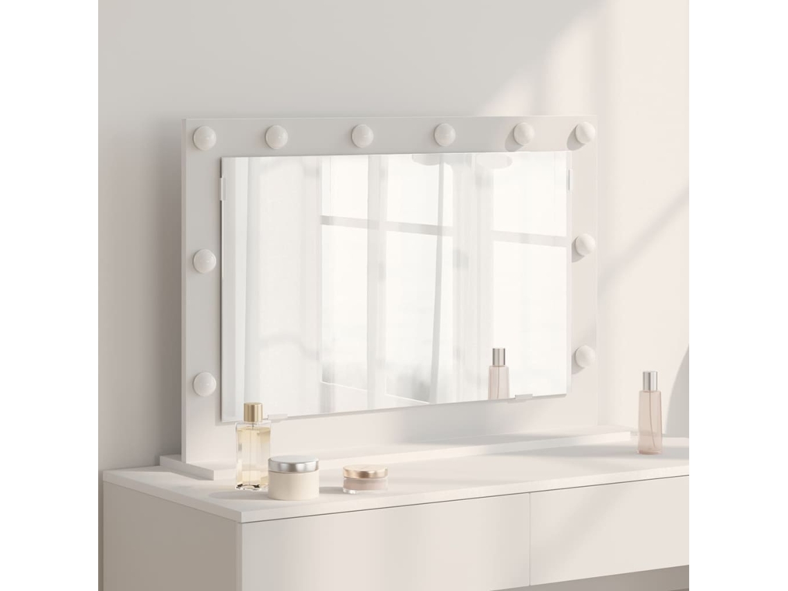 Vidaxl Espelho De Vaidade Retangular Branco 80 X 15 X 18 Cm