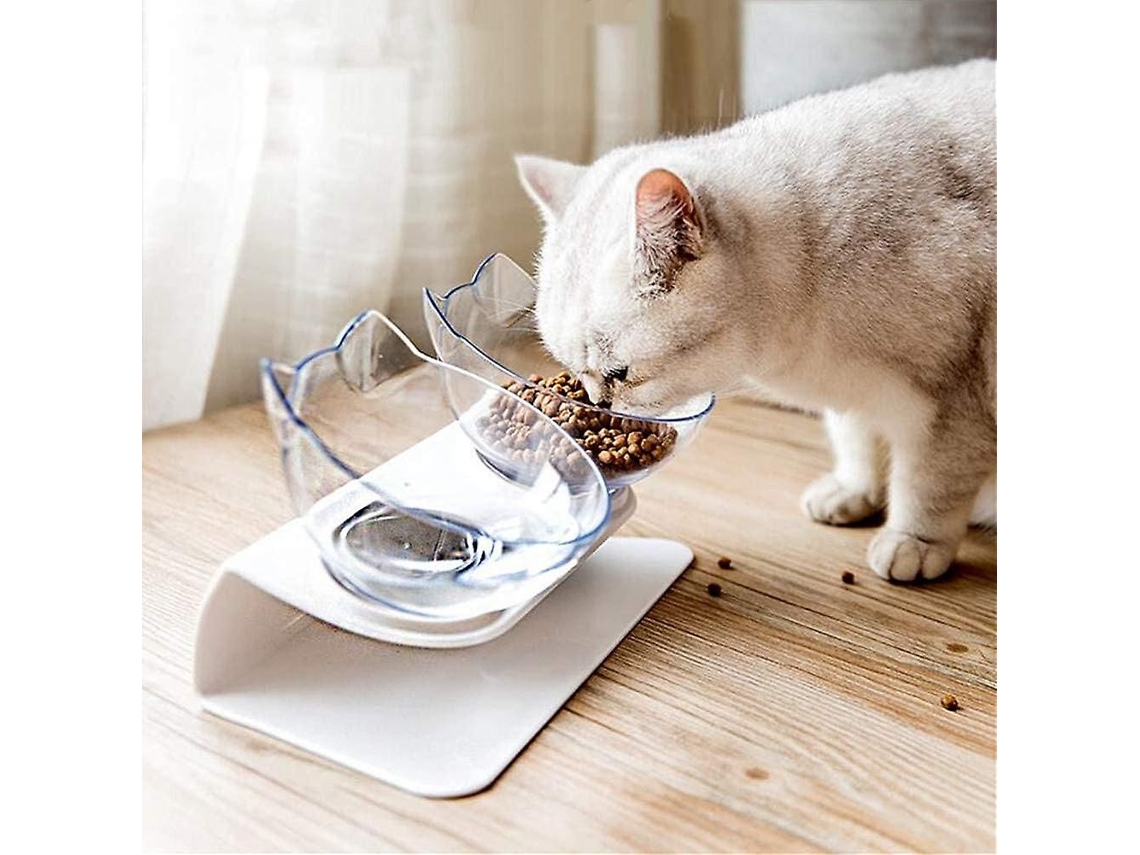 15 Tigelas Elevadas Para Comida De Gato Com Tapete De Silicone E Plástico