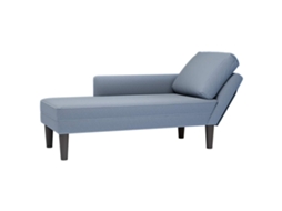 Vidaxl Chaise Lounge Com Almofada Tecido Corduroy Azul