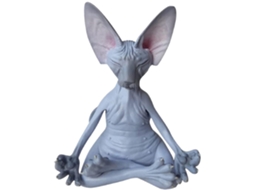 Laxiscreed Gato De Meditação Em Resina Para Decoração De Escritório E Sala