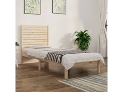 Vidaxl Estrutura De Cama Solteiro 90x190 Cm Madeira Maciça