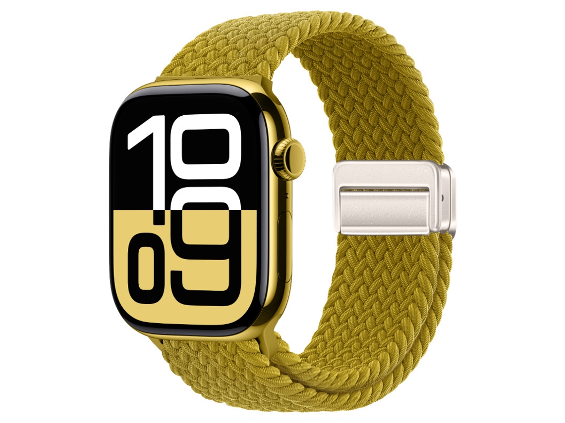 Bracelete Para Apple Watch 38/40/41/42mm Amarelo Escuro Cuich