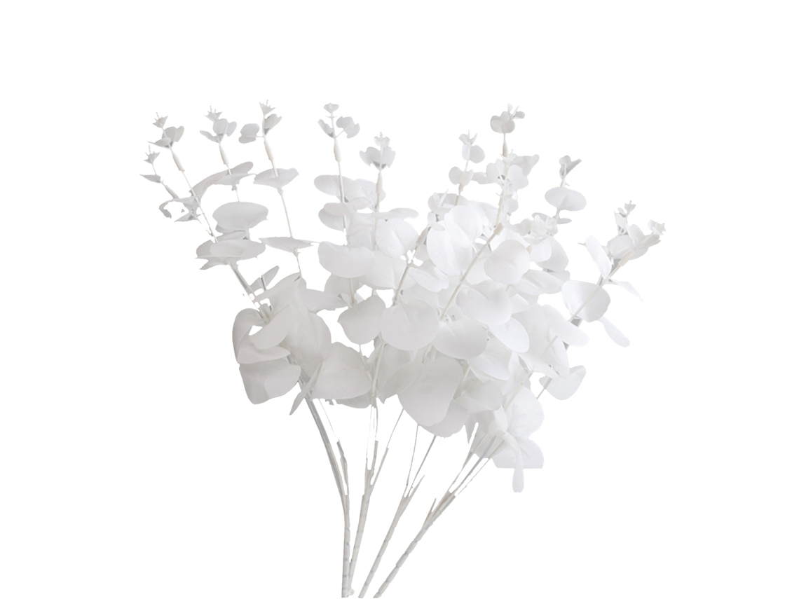 Flores Artificiais de Folhas de Dinheiro para Decoração de Casa e Casamento 45cm