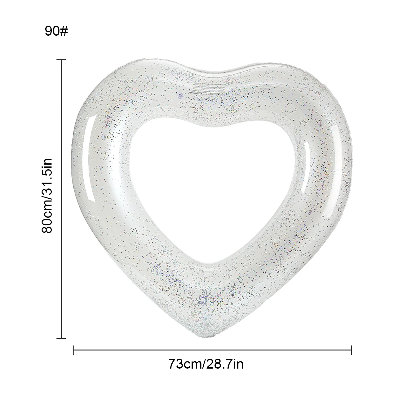 Boia Inflável Para Piscina Em Formato De Coração (white Love 90).
