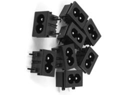 Adaptador de Tomada Ac 250 V 2,5 A/5 a Iec320 C8 com Dispositivo Antirretorno, Pacote com 8 Peças CHABERLU