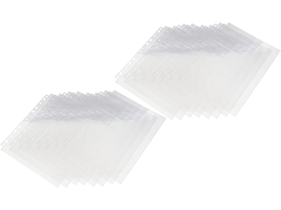 Pochettes Photo Transparentes En Plastique 50 Feuilles 11 Trous Compatíveis Classeurs 3 Anneaux Para Proteger