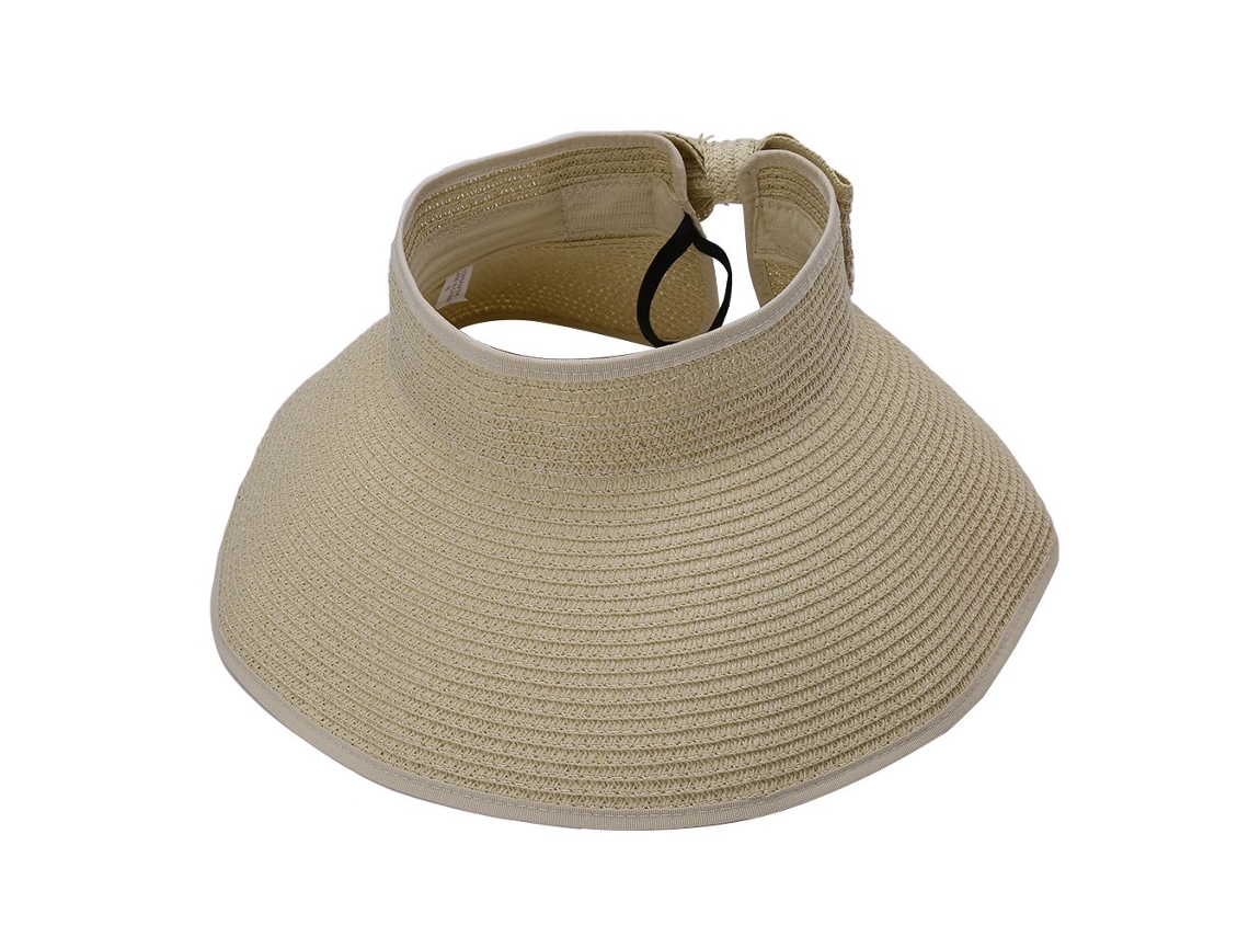 Chapéu De Praia Dobrável Com Aba Larga Para Sol, Modelo Enrolável, Estilo Fashion Vylara (bege)
