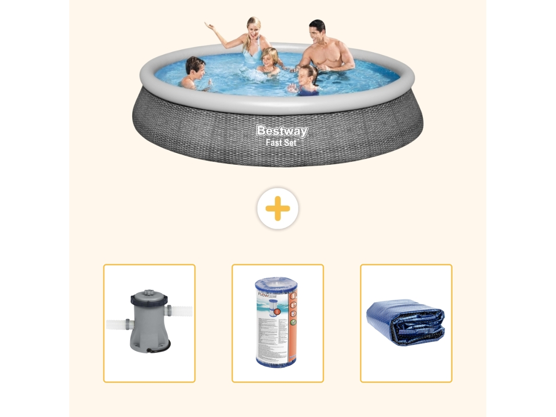 Bestway Piscina Bestway Fast Set Redonda - 396x84 Cm - 4-peças S22281