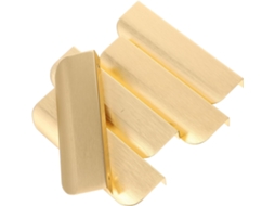 Puxadores Embutidos Toyandona Em Liga De Alumínio Dourado, Design Curvo De 120mm, Sem Necessidade De Furar, Pacote Com 5 Peças