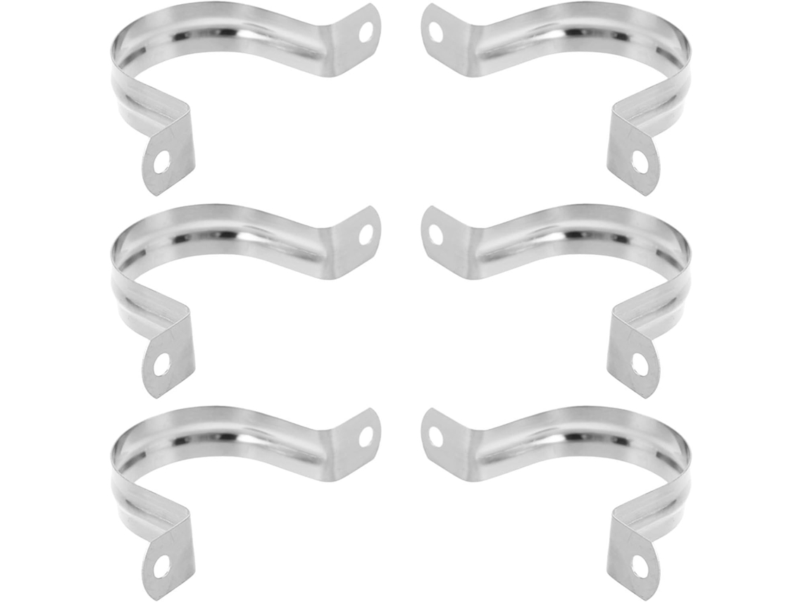 Conjunto De 6 Abraçadeiras De Aço Inoxidável Para Mangueiras, 2 Polegadas