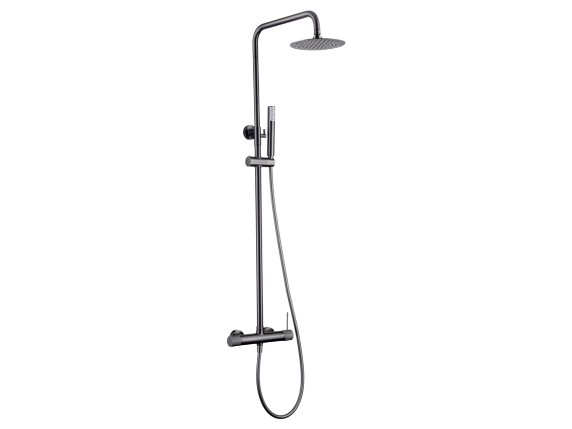 Coluna de Duche Extensível Pulverizador Termostático Extra-Plano Gun Metal MICE COLLECTION