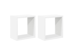Prateleiras de Parede em Cubo 2 Pcs 26x15x26 Cm Branco MAISON EXCLUSIVE