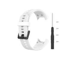 Pulseira De Substituição Ajustável Silicone, Compatível Com Smartwatch Garmin Vivosmart Hr, Branca.