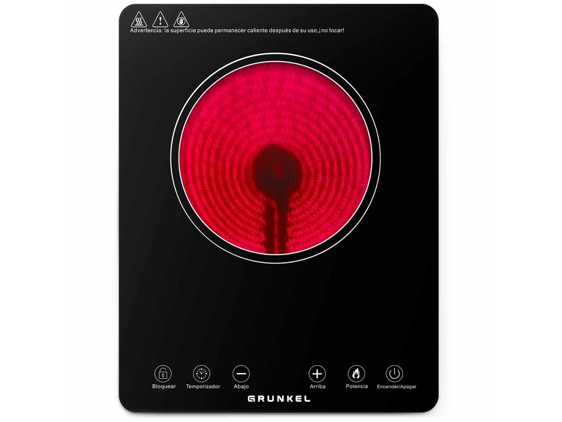 Placa De Indução Por Infrarrojos Portátil Ifr 2000 2000w De Potência Y 8 Níveis De Potência Grunkel
