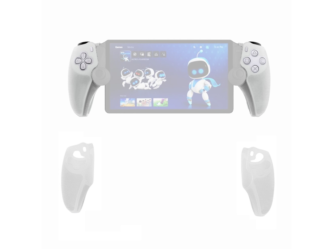 Capa de Silicone para Ps5 Portal Direito e Esquerdo Transparente BRILVIBERA