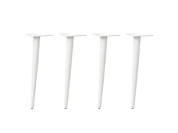 Vidaxl Pés Para Mesa De Centro Cônicos 4 Peças, Branco, 30-31 Cm, Aço