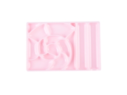 Paleta De Gel Para Uñas Retangular 4 Colores Con Cuadrículas Soporte Herramienta De Manicura (rosa)