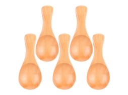 5pcs Colher de Madeira S/MARCA pequena para sorvete tempero açúcar café chá utensílio de cozinha