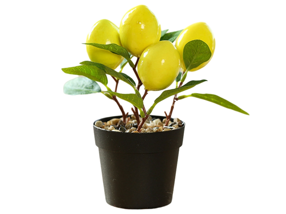 Plantas Artificiais Mini Bonsai De Frutas, Plantas Verdes Simuladas Criativas Para Decoração Doméstica