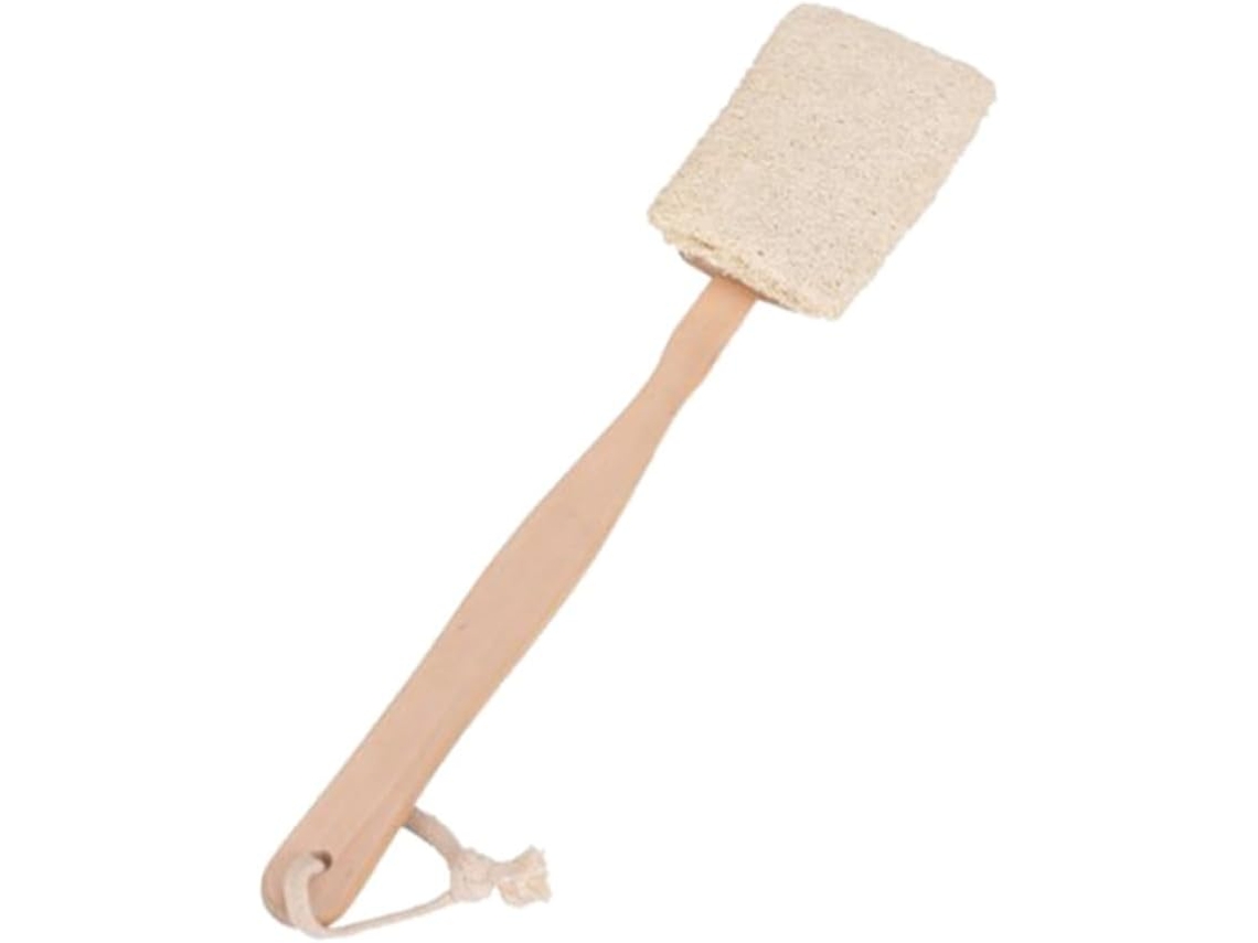 Escova De Bucha Vegetal Natural Cabilock Com Cabo Longo, Esfoliante Para Banho, Ducha, Spa E Corpo, Deixa A Pele Macia E