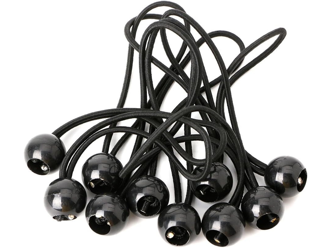 Kit De 10 Presilhas Para Bandeiras, Corda Elástica Com Bola Para Amarrar Birutas E Mastros De Bandeiras. Corda Elástica