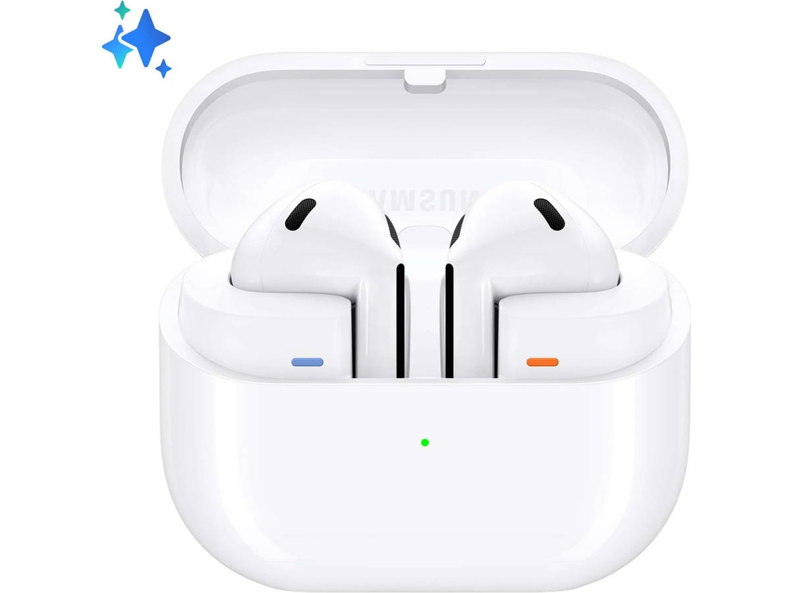 Auriculares Bluetooth True Wireless SAMSUNG Galaxy Buds3 (In Ear - Microfone - Noise Cancelling - Branco)