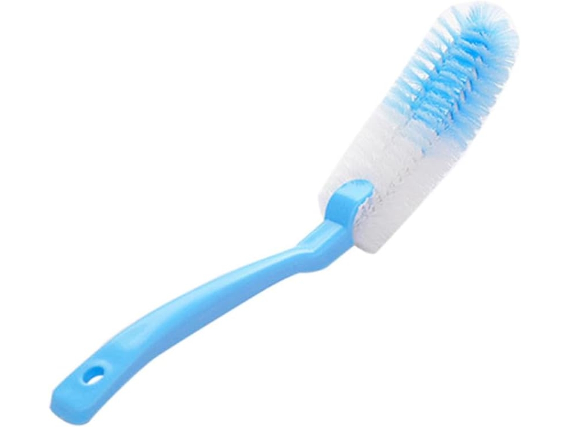 Escova De Plástico Flexível Unomor Para Limpeza Garrafas E Copos, Cabo De 30, 5cm, Cabeça Flexível E Fácil De Pendurar