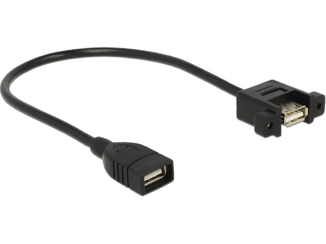 Cabo de Dados DELOCK (USB A - 25 cm - Preto)