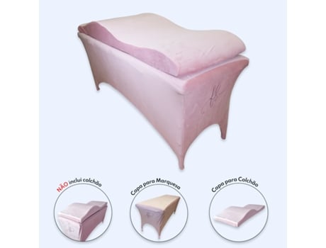 Kit Capa para Marquesa de Veludo + Capa para Colchão FB Rosa Fbeauty
