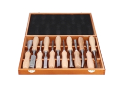 Kit De 12 Cinceles Com Cabo De Madeira Aço Manganês 65 Ferramenta Multifuncional De Gravura Manual Para Carpinteiros