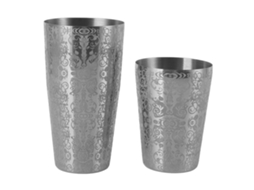 Cocktailera De Acero Inoxidable Grabada Martini Shaker Silver Boston Bar Mixer