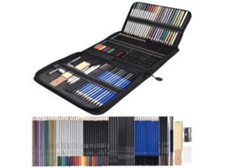 Conjunto de 72 Peças para Desenho, Incluindo Canetas, Lápis de Carvão, Borracha e Kit de Esboço para Arte, Artesanato e Pintura AQUAFORGE