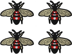 Lurelia Patches Bordados Termocolantes Algodão 4 Peças 8565 Mm Roupas Acessórios