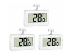 3 Pcs Termômetro de Geladeira, Digital, Freezer, Sala com Tela Lcd GOKOCO