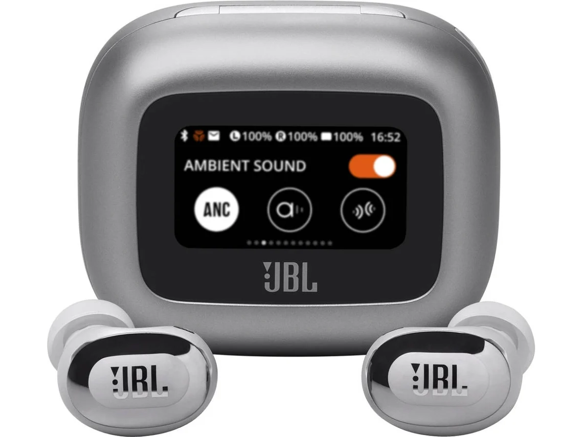 Auriculares Bluetooth True Wireless JBL LIVE BUDS 3 (In Ear - Microfone - Noise Cancelling - Cinzento)