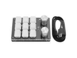 Teclado Corto Programável Sem Fio Usb Bluetooth Com 9 Teclas E Botão Switch Azul Para Escritório, Jogos E Música