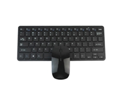 Mini Teclado Sem Fio Ultrafino De 2,4 Ghz Com Mouse Para Casa E Escritório Everley891 (preto, Sem Bateria)