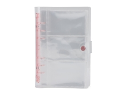 Álbum de fotos com 120 bolsos, pasta transparente rosa para colecionadores de cartas de jogos e viagens.