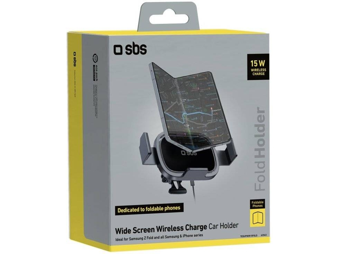 Suporte Auto SBS Carregador Foldable 15W (Outlet Caixa Aberta - Preto)
