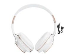 Fone De Ouvido Bluetooth 5.0 Hifi Plegável Telescópico Esportes Computador Jogos Branco