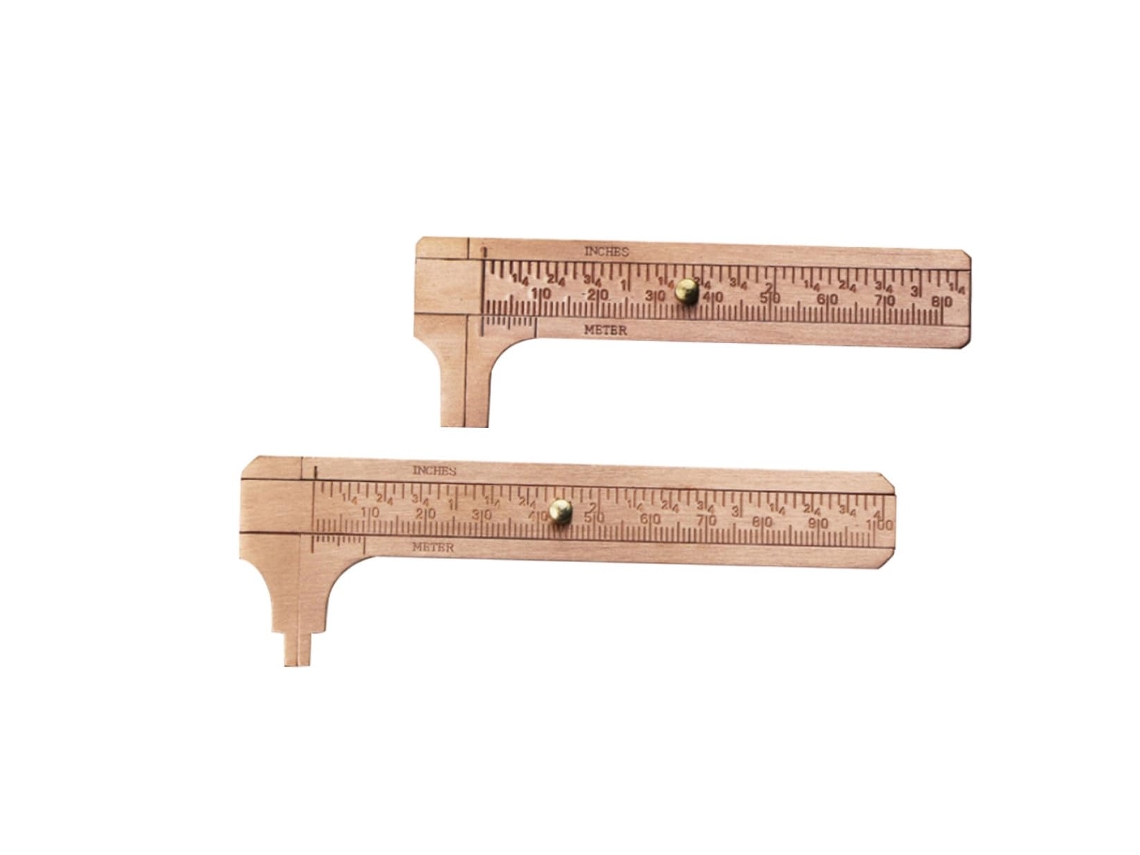 Paquímetro Vernier Design Antigo E Leve, 2 Peças, Latão Preto, 80 Mm